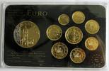Kursmünzensatz - Zypern (Prestige Münzsatz) 24 Karat vergoldet .999 Rhodium -