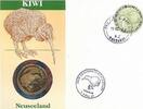 Neuseeland 20 Cent Numisbrief - Neuseeländische Vogelwelt Kiwi -