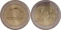 Lettland, Latvia 2 Euro Schwarzstorch -