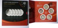 Deutschland, BRD, Germany 5 x 25 Euro Sammlermünzenset - 25 Jahre Deutsche Einheit -