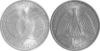 Deutschland, BRD, Germany 10 DM XX. Olympische Sommerspiele 1972 in München - Teilansicht der olympischen Ringe -