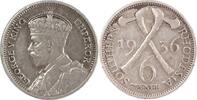Simbabwe (Südrhodesien) 6 Pence George V. 1923-1936 -