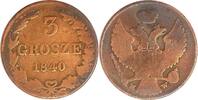 Polen 3 Grosze Nikolaus I. 1825-1855 -