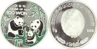 Korea 100 Won Asiatische Tierwelt (Drei Pandas) -