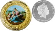 Niue 10 Dollars 2 oz Perfection in Art (Raffael - Madonna Alba) -