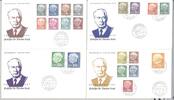 Deutschland ab 1945 Saarland Michel Nummer 409/28, Heuss-Satz als FDC Satz -