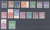 Deutschland ab 1945 Bizone Michel Nummer 73-100 eg, Bauten enge Zähnung **/* -