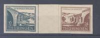 Deutschland ab 1945 SBZ, Thüringen Zusammendruck W Zd 2cyy dünnes Papier **, gp. BPP -