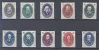 Deutschland ab 1945 DDR Michel Nummer 261-70 Akademie 1950 ** -