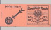 Deutschland vor 1945 Dt. Reich Markenheftchen Michel Nr. 21.2, Schiller 1926 unvollständig   