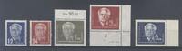 Deutschland ab 1945 DDR Michel Nummer 251-55 Pieck 1950 ** -
