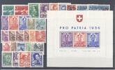 Europa und Alle Welt  Schweiz Michel Nummer 285-309, Jahre 1935-36 **  44,50 EUR  Excl. 5,00 EUR Verzending