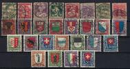 Europa und Alle Welt A) Schweiz gestempelte Zusammenstellung Pro Juventute 1915-23, ME 740€ -