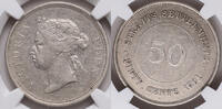 STRAITS 50C Straits Settlements Victoria -