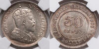 STRAITS 50C Straits Settlements Edward VII -