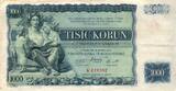 Tschechoslowakei 1000 Korun 1934 ---  NICHT gelocht --- VF