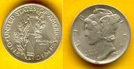 USA 10 Cent DIME Kleiner Materialüberschuss unten -