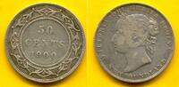 Kanada / Canada/ Neufundland 50 Cents Victoria, 1837 - 1901 -