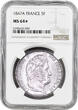 Louis-Philippe I Coin France - Louis Philippe Ier - 5 Francs - 1847 A Paris - NGC MS 64 ★ SPL / NGC MS 64