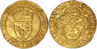 France Écu d'or Coin - France Charles VI - Gold Ecu d'or - Troyes - Treasure Hoard - the One Hundred Years war -