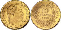 Coin France - Napoléon III - Gold - 10 Francs Or tête laurée - 1866 BB Strasbourg FDC / NGC MS 67
