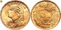 Suisse 20 Francs Coin Switzerland - Gold - 20 Francs or Vreneli - 1935 LB Bern -