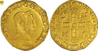 France Double Henry d'or Coin France - Henry II - Gold - Double Henri d'or - 1552 - type 1 - Saint-Lô -