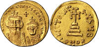 Byzantine Solidus Constans II and Constantinus IV Coin Empire Byzantin - Solidus or - Constans II et Constantinus IV - Constantinople -