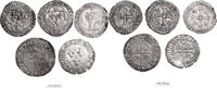 France Blanc à la Couronne, Blanc au Soleil, Blanc aux 3 Louis XI Louis XII Charles VII Lot of 5 coins - Louis XI - Louis XII - Charles VII - Blanc et Dizain - Saint Lô - Troyes - Paris -