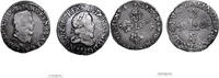 France Demi Franc Lot of 2 coins - Louis XIII - Demi Franc - 1720 M Toulouse - 1615 C Saint Lô -