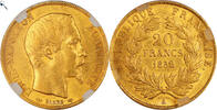 France 20 Francs Napoléon III Coin France - Napoleon III - gold 20 Francs Or - 1852 A Paris - GENI AU 55 -