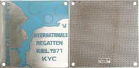 Deutschland - Plakette Farbige Plakette, Internationale Regatten, Kiel, Olympische Klassen, Segeln -