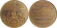 Frankreich - Medaille Vergoldete Medaille v. Cuivre a.d. Eröffnung d. Eiffelturms / Erstbesteigung -