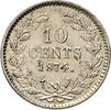 Niederlande - 10 Cents Seltene 10-Cents-Münze, Mzz. Utrecht, Schwert mit verdicktem Ende - -