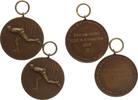 Deutschland/Weimarer Republik - 2 Medaillen Lot Eislaufen 1000m & 500m, Neulingslaufen 1928 Riessersee, selten -