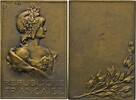Frankreich - Plakette Bronzeplakette v. S. E. Vernier - 'Republique Francaise' -