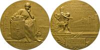 Frankreich - Medaille Vergoldete Bronzemed. v. F. Bussiere a.d. Internationale Ausstellung in Nancy -