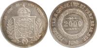 Brasilien 2000 Reis - Pedro II., 1831-1889. -