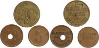 Deutschland - Hamburg Zahlmarken - Elbschlossbrauerei, Nienstedten. 5, 10 und 20 (Pfennig), 3 Stück -