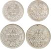 Finnland / Russland 25 u. 50 Penniä Nikolaus II., 1894-1917. 2 Stück. -