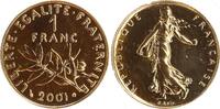 Frankreich - 1 Franc 2001 Abschied vom Franc in Gold, OVP in Box mit Zer... 1055,00 EUR  Excl. 8,00 EUR Verzending