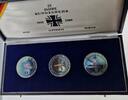 Deutschland - BRD 3x Silbermedaille - 25 Jahre Bundeswehr, 1955-1980. Heer, Luftwaffe, Marine. In orig.-Etui. -