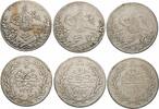 Ägypten 3x 20 Qirsh / Piaster - Abdul Hamid, 1876-1909. -