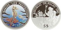 Palau - 5 Dollars Marine Life Protection, Seepferdchen -