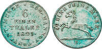 Braunschweig-Calneberg-Hannover - 1/6 Taler 1821 B Georg IV., 1820-1830. vz 90,00 EUR  Excl. 15,00 EUR Verzending