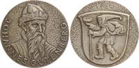 Deutschland - Medaille Plastische Silbermedaille von Albert Holl auf Johannes Gutenberg -
