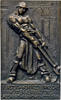 Deutschland Plakette Schwere Bronzegussplakette (528,5 Gramm) a. Walzwerker, Fürstl. Hohenzoll. Hütte -