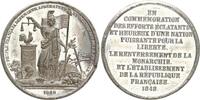 Frankreich - Medaille Zinnmedaille auf die Gründung der französischen Republik 1848 nach d. Revolution -