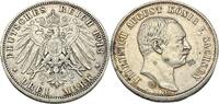 GERMANY SACHSEN 3 Mark FREDERICK AUGUSTUS III. mint Muldenhütten -