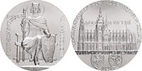 Czechoslovakia Medal Silver, zertifikat etue 150th anniversary of the commencement of the completion ofthe St.Vitus Cathedral -